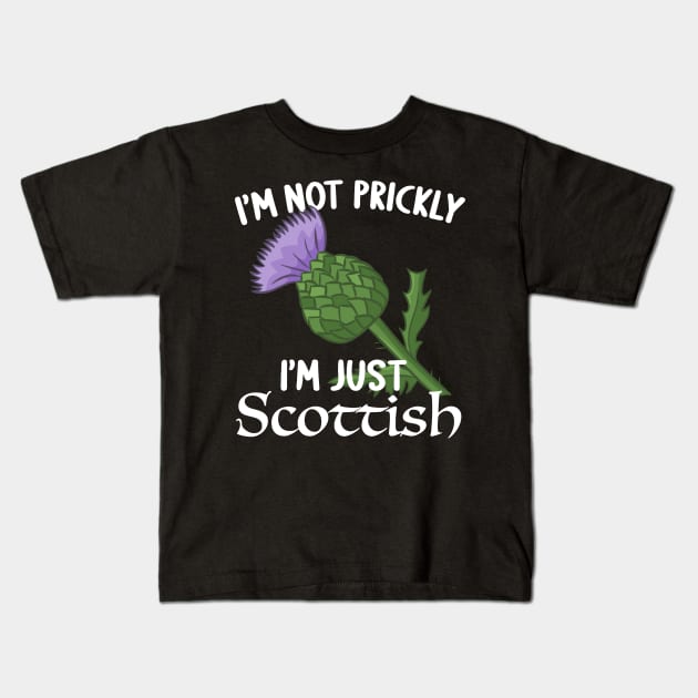 Scottish Pride Thistle Flower Kids T-Shirt by SunburstGeo